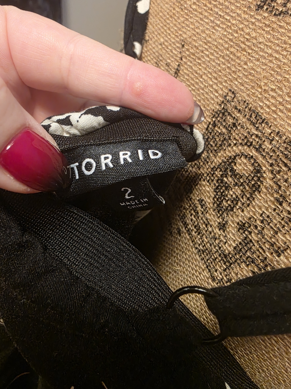 torrid Black and White Floral Maxi Dress with Spaghetti Straps - Picture 3 of 3